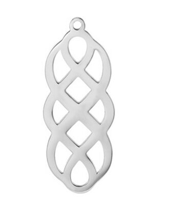 SS Celtic Long Knot Necklace