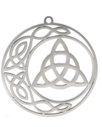 Goddess Triquetra Cutout Side Knot Necklace