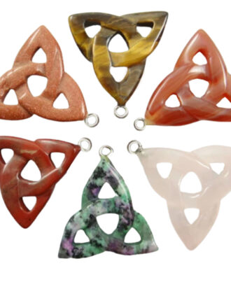 Goddess Carved Stone Triquetra - Random
