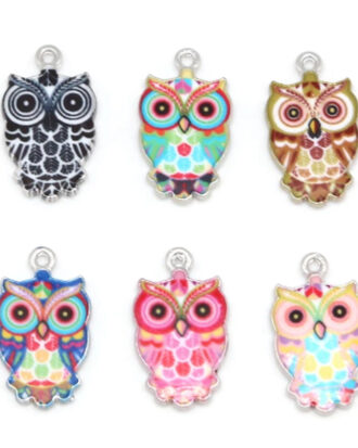 Enamel Owl Necklace - Random