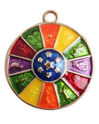 Zodiac Enamel Disk Necklace
