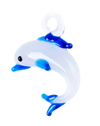 Blown Glass Dolphin Necklace