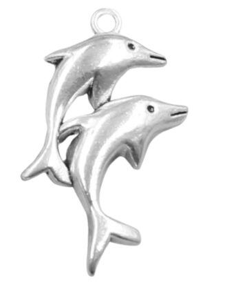 Two Dolphins Large Necklace