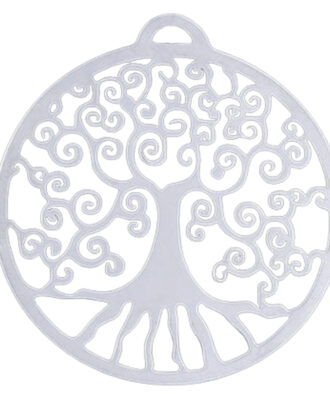 Celtic SS Large Tree of Life Spirals Necklace