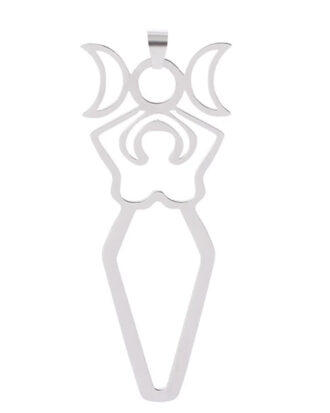 Goddess Triple Moon Cutout Necklace