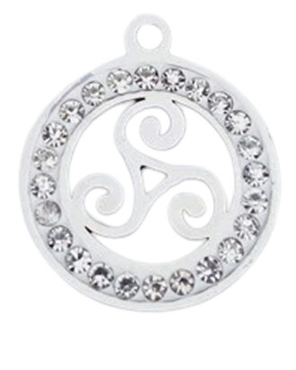 Triskele w Rhinestones Necklace