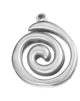 Spiral 3D SS Necklace