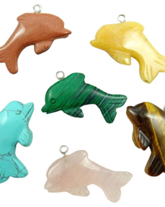 Stone Dolphin Necklace - Random