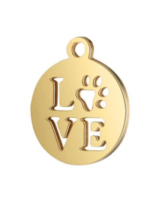 Cat Love Pawprint Cutout Necklace - Gold