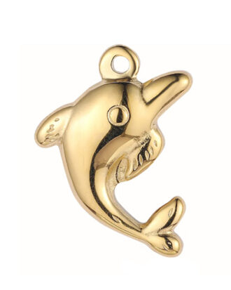 Dolphin 3d Necklace - gold