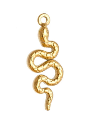 Snake 3d Necklace - gold 2