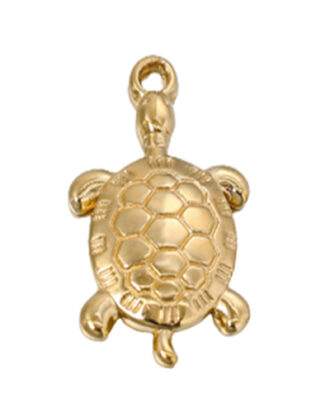 Turtle 3D Necklace - Gold