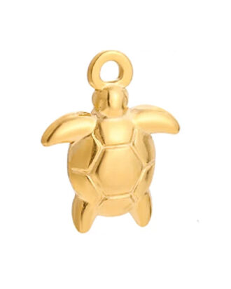 Turtle 3D 2 Necklace - Gold