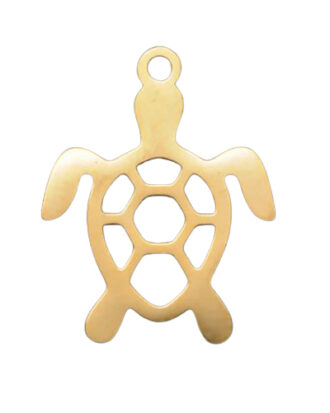 Turtle Cutout Necklace - Gold