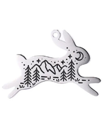Rabbit w Art Necklace