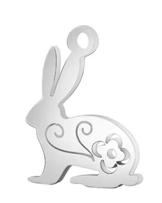 Rabbit w Flower Necklace