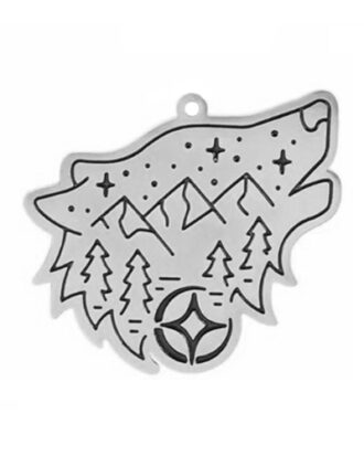 Wolf Head w Art Necklace