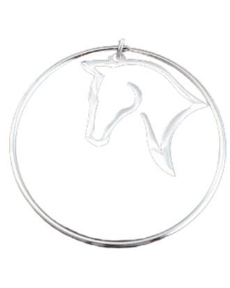 Horse Head in Circle Necklace