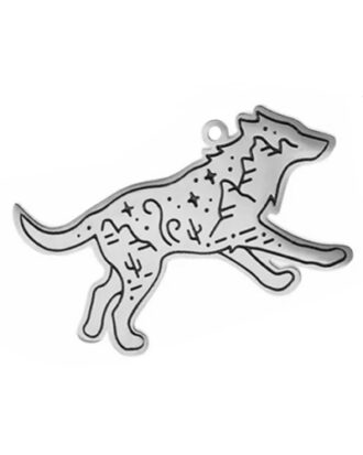 Wolf w Art Necklace