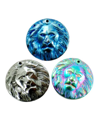 Hematite Lion Head Non-Mag Necklace
