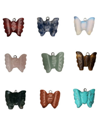 Stone Butterfly Necklace - Random