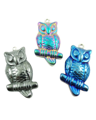 Hematite Owl Non-Mag Necklace - Random