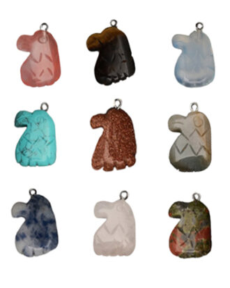 Stone Eagle Head Necklace - Random