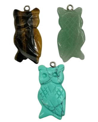 Stone Owl Necklace - Random