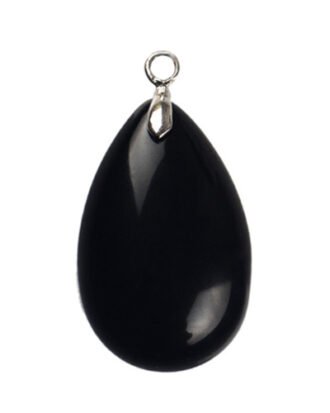 Black Obsidian Teardrop Necklace