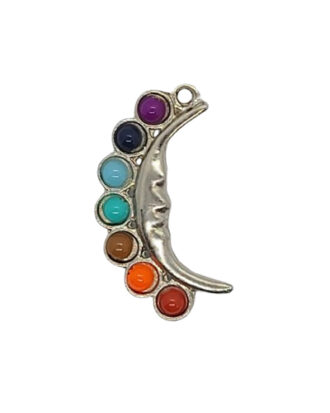 Chakra Crescent Moon Necklace